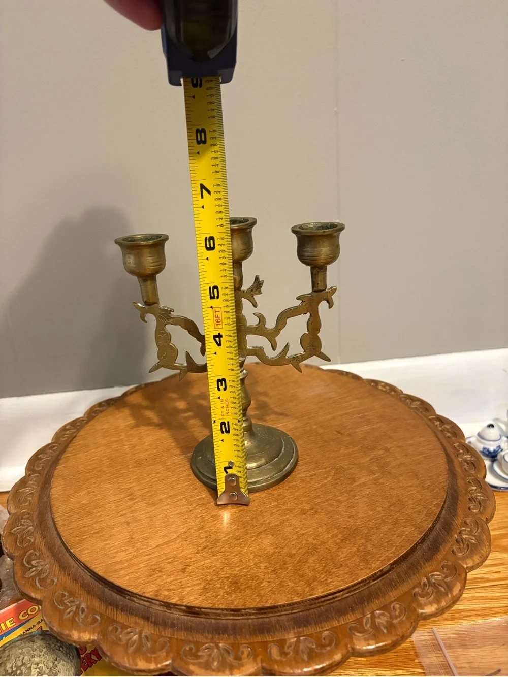 Three-Arm Candelabra - Gold